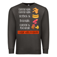 Smoke chicken wing chicken wing hotdog and bologna shirt t shirt Premium Sweatshirt - linhVisuals