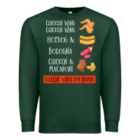 Sports Green chicken wing chicken wing hotdog and bologna shirt t shirt Premium Sweatshirt - linhVisuals