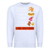 White chicken wing chicken wing hotdog and bologna shirt t shirt Premium Sweatshirt - linhVisuals