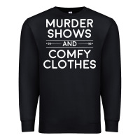 Black crime shows shirt, murder shows and comfy clothes t shirt Premium Sweatshirt - linhVisuals