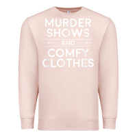 Pale Pink crime shows shirt, murder shows and comfy clothes t shirt Premium Sweatshirt - linhVisuals