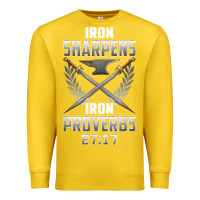 Lemon iron sharpens iron quote proverbs 2717 christian cool gift t shirt Premium Sweatshirt - linhVisuals