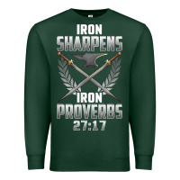 Sports Green iron sharpens iron quote proverbs 2717 christian cool gift t shirt Premium Sweatshirt - linhVisuals