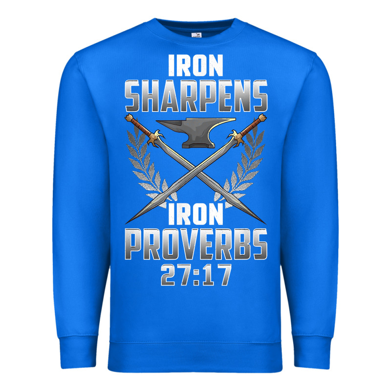 Iron Sharpens Iron Quote Proverbs 2717 Christian Cool Gift T Shirt Premium Sweatshirt by linhVisuals | Teevron