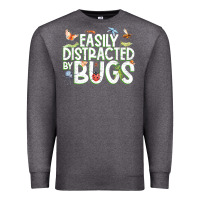 Charcoal Heather funny bug tshirt, insect lover shirt, bug collector t shirt Premium Sweatshirt - linhVisuals