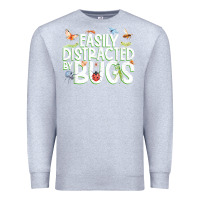 Heather Grey funny bug tshirt, insect lover shirt, bug collector t shirt Premium Sweatshirt - linhVisuals