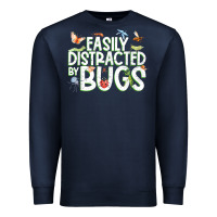 Navy funny bug tshirt, insect lover shirt, bug collector t shirt Premium Sweatshirt - linhVisuals