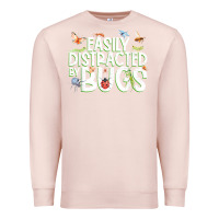 Pale Pink funny bug tshirt, insect lover shirt, bug collector t shirt Premium Sweatshirt - linhVisuals