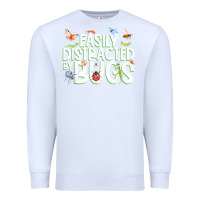 White funny bug tshirt, insect lover shirt, bug collector t shirt Premium Sweatshirt - linhVisuals