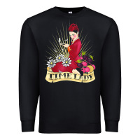 Black doctor who rockabilly missy time lady baker t shirt Premium Sweatshirt - linhVisuals