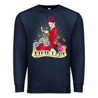 Navy doctor who rockabilly missy time lady baker t shirt Premium Sweatshirt - linhVisuals