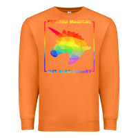 Carrot feeling magical but also stabby unicorn rainbow t shirt Premium Sweatshirt - linhVisuals