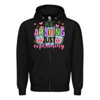 Black not arguing just explaining Zipper Hoodie - JahusDesignShop