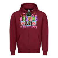 Burgundy not arguing just explaining Zipper Hoodie - JahusDesignShop