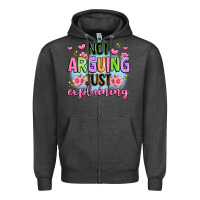 Charcoal Heather not arguing just explaining Zipper Hoodie - JahusDesignShop