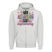 Dove Grey not arguing just explaining Zipper Hoodie - JahusDesignShop