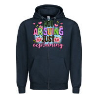 Navy not arguing just explaining Zipper Hoodie - JahusDesignShop