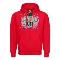 Red not arguing just explaining Zipper Hoodie - JahusDesignShop