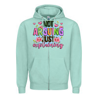Seafoam not arguing just explaining Zipper Hoodie - JahusDesignShop