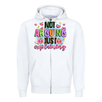 White not arguing just explaining Zipper Hoodie - JahusDesignShop