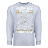 Heather Grey mens hands off of my rod bass fishing fisherman t shirt Premium Sweatshirt - linhVisuals