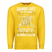 Lemon mens hands off of my rod bass fishing fisherman t shirt Premium Sweatshirt - linhVisuals