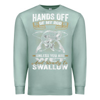 Seafoam mens hands off of my rod bass fishing fisherman t shirt Premium Sweatshirt - linhVisuals