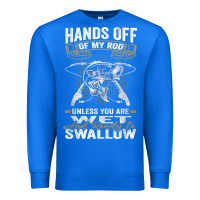 True Royal mens hands off of my rod bass fishing fisherman t shirt Premium Sweatshirt - linhVisuals