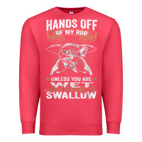 Cardinal mens hands off of my rod bass fishing fisherman t shirt Premium Sweatshirt - linhVisuals