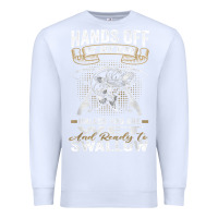 White mens hands off of my rod bass fishing fisherman t shirt Premium Sweatshirt - linhVisuals