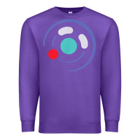 Purple minimalist game cube controller throwback retro gamer t shirt Premium Sweatshirt - linhVisuals