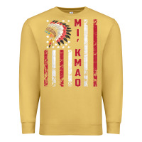 Antique Gold mi’kmaq tribe native american flag mi’kmaq heritage related t shir Premium Sweatshirt - linhVisuals