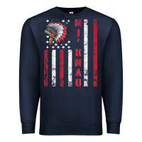 Navy mi’kmaq tribe native american flag mi’kmaq heritage related t shir Premium Sweatshirt - linhVisuals