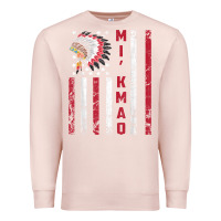 Pale Pink mi’kmaq tribe native american flag mi’kmaq heritage related t shir Premium Sweatshirt - linhVisuals