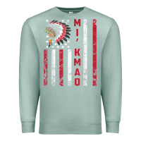 Seafoam mi’kmaq tribe native american flag mi’kmaq heritage related t shir Premium Sweatshirt - linhVisuals