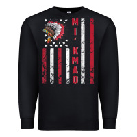 Black mi’kmaq tribe native american flag mi’kmaq heritage related t shir Premium Sweatshirt - linhVisuals