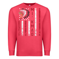 Cardinal mi’kmaq tribe native american flag mi’kmaq heritage related t shir Premium Sweatshirt - linhVisuals