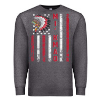 Charcoal Heather mi’kmaq tribe native american flag mi’kmaq heritage related t shir Premium Sweatshirt - linhVisuals