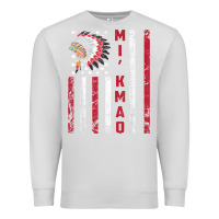 Dove Grey mi’kmaq tribe native american flag mi’kmaq heritage related t shir Premium Sweatshirt - linhVisuals