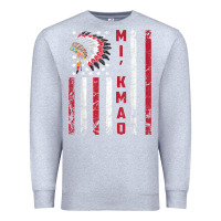 Heather Grey mi’kmaq tribe native american flag mi’kmaq heritage related t shir Premium Sweatshirt - linhVisuals