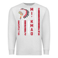 Oatmeal Heather mi’kmaq tribe native american flag mi’kmaq heritage related t shir Premium Sweatshirt - linhVisuals