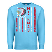 Ocean Blue mi’kmaq tribe native american flag mi’kmaq heritage related t shir Premium Sweatshirt - linhVisuals