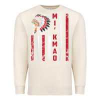 Sandshell mi’kmaq tribe native american flag mi’kmaq heritage related t shir Premium Sweatshirt - linhVisuals