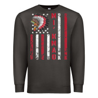 Smoke mi’kmaq tribe native american flag mi’kmaq heritage related t shir Premium Sweatshirt - linhVisuals