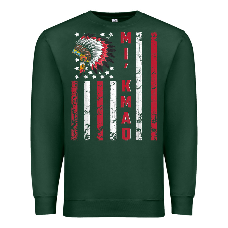 Mi’kmaq Tribe Native American Flag Mi’kmaq Heritage Related T Shir Premium Sweatshirt by linhVisuals | Teevron