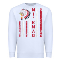 White mi’kmaq tribe native american flag mi’kmaq heritage related t shir Premium Sweatshirt - linhVisuals