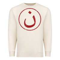 Sandshell nazarene n christian in arabic symbol t shirt Premium Sweatshirt - linhVisuals