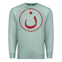 Seafoam nazarene n christian in arabic symbol t shirt Premium Sweatshirt - linhVisuals