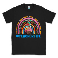 Black teacherlife and teacher gnome rainbow Classic Tee - Artiststas