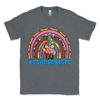 Charcoal Heather teacherlife and teacher gnome rainbow Classic Tee - Artiststas